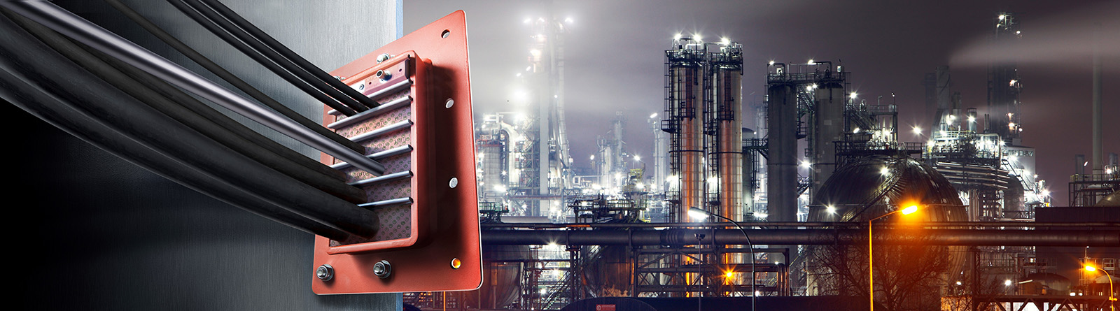ATEX cable transit frame surfaced mounted with bolts