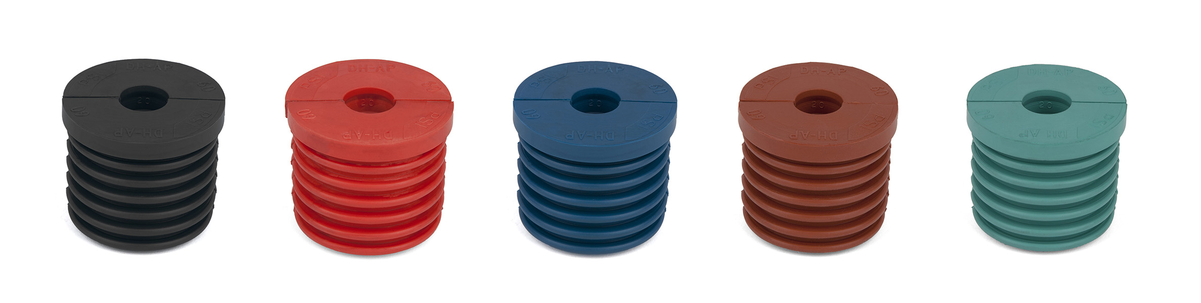 different types and colors of sealing plugs
