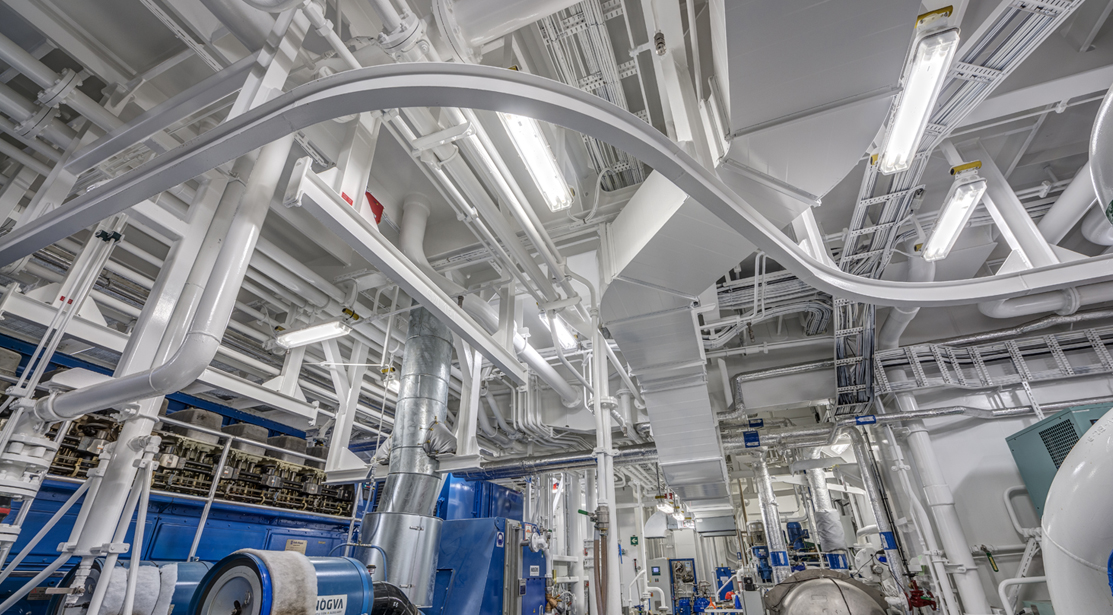 Technical lighting machineroom ship by glamox
