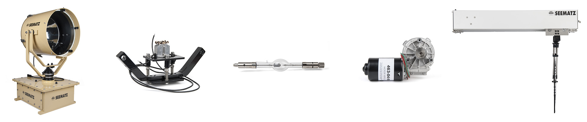 Seematz searchlights and window wipers