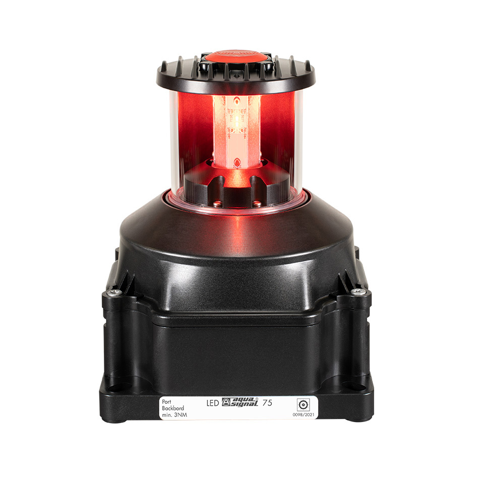 3675205000 75D LED Signal Red, main 115-230VAC/spare 115-230VAC Black, 3nm