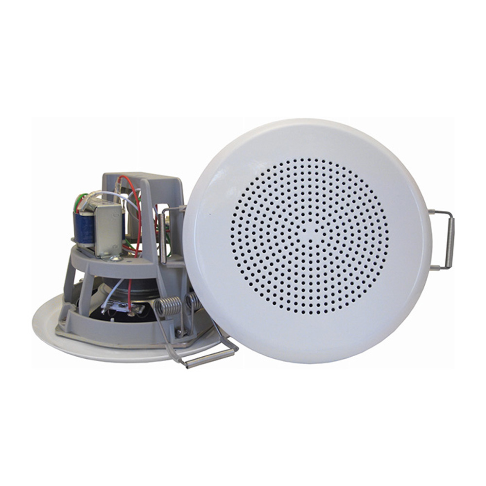 BK56020 Flush mounted ceiling speaker, Steel 6W 20 Ohm RAL9010