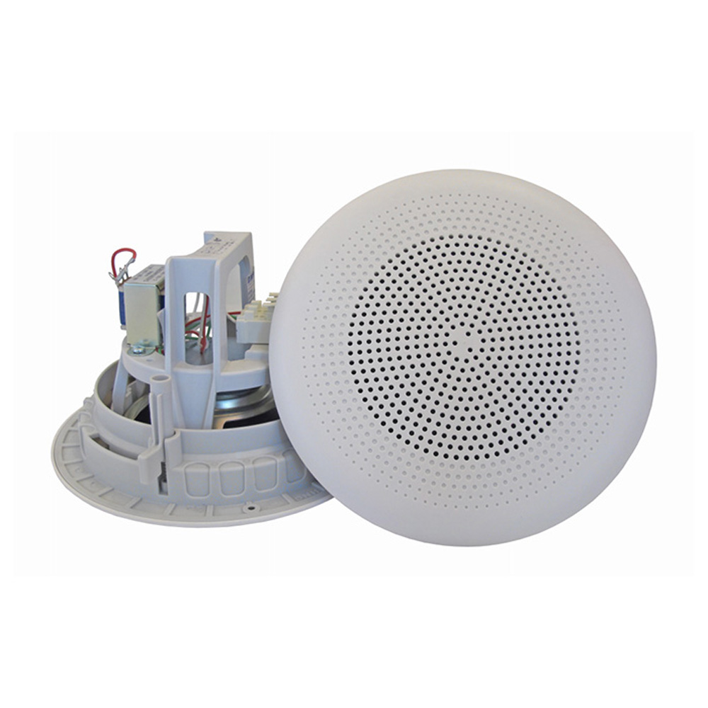 BP66020 Flush mounted ceiling speaker, PA/ABS 6W 20 Ohm clean RAL9010
