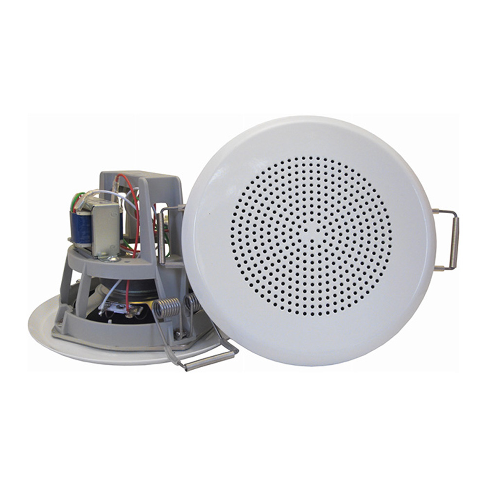 BK560CR20 Flush mounted ceiling speaker, ALU 6W 20 Ohm clean RAL9010