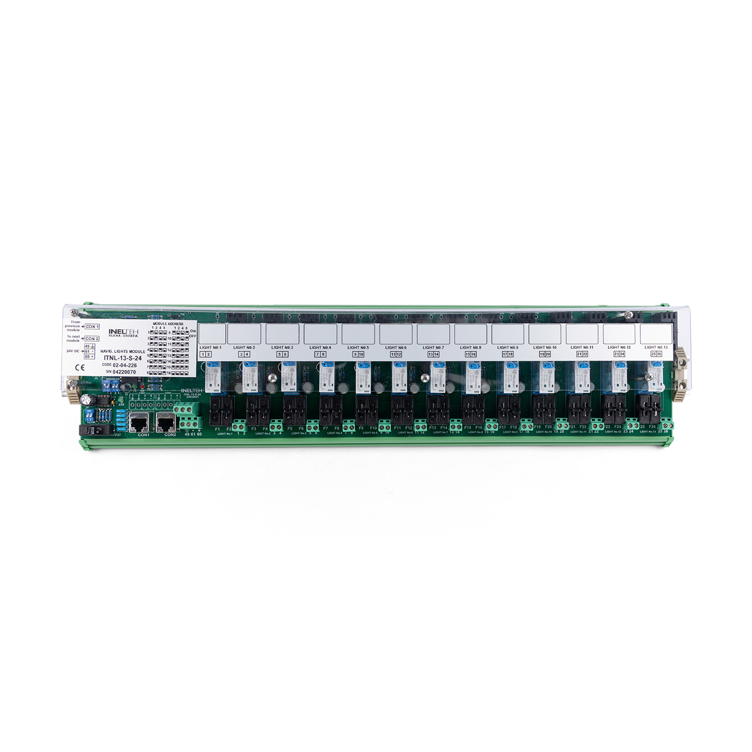 02-04-224 ITNL-13-S-230 Input module for max. 13 single navigation lights 230/115VAC, cable 1.5mtr.