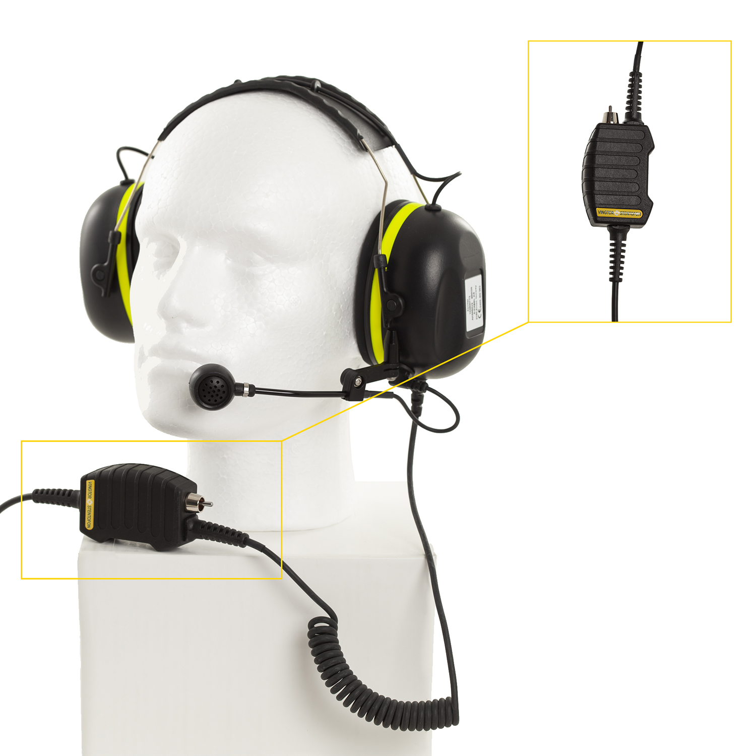 1020600773 VSP36PELPA Portable headset w/boom mic. on/off switch box and 10M cable