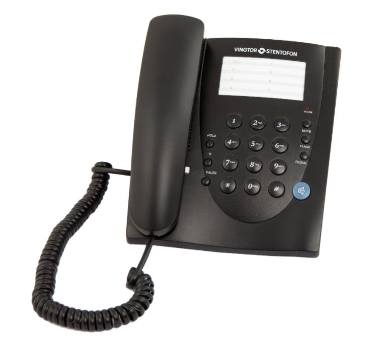 2212000101 DT800M analoge telefoon, bureau of wand montage, kleur zwart